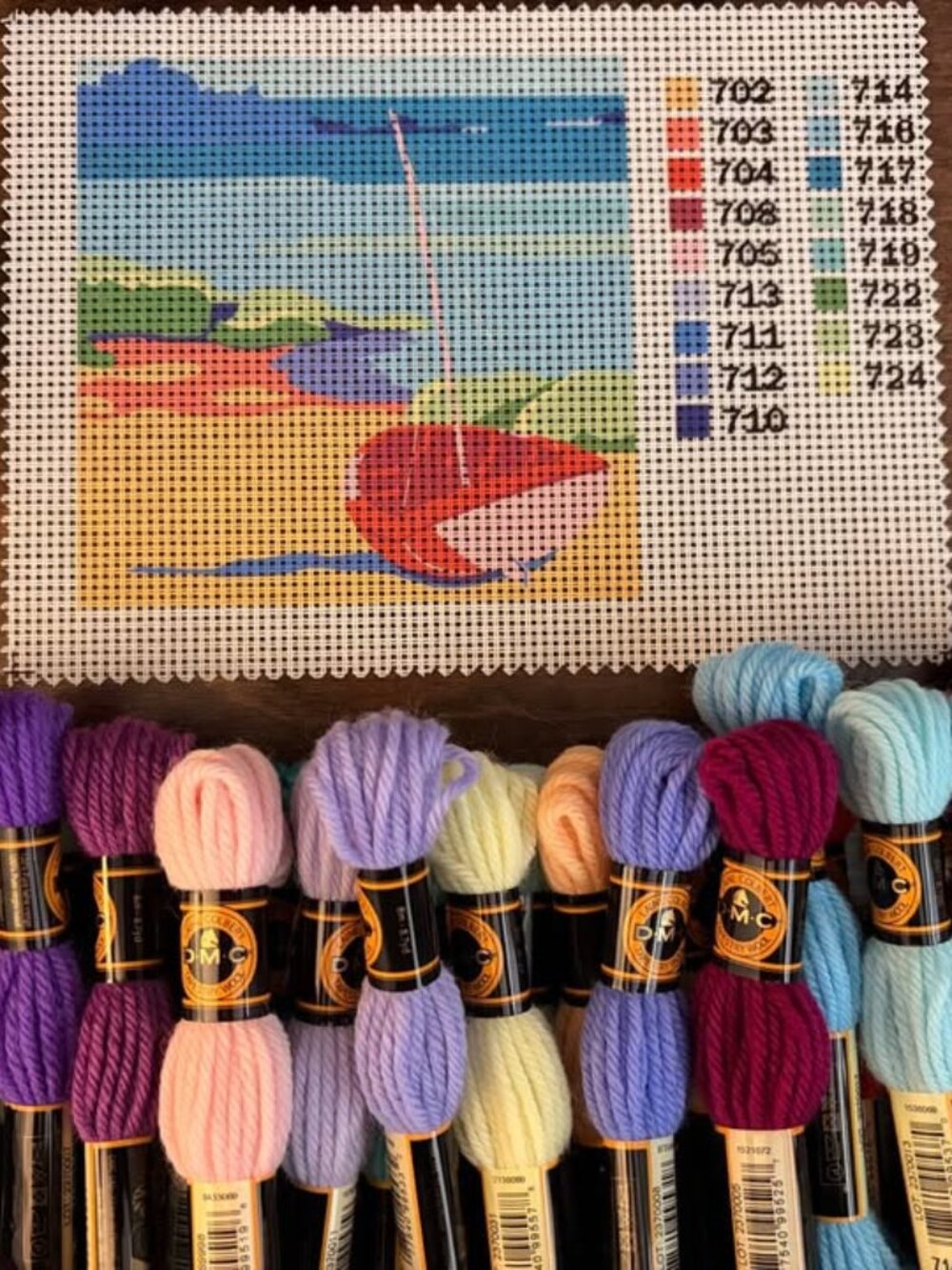 DMC Laine Colbert tapestry wool w/ canvas